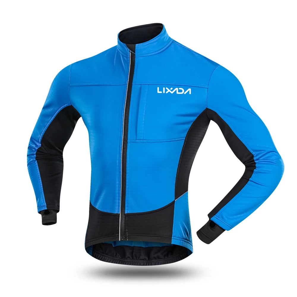 

Lixada Men's Windproof Cycling Jacket Winter Thermal Polar Fleece MTB Bike Bicycle Riding Clothing Sportswear Jacket Coat