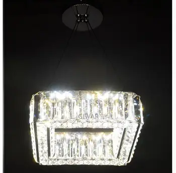 

Free Shipping Modern D28cm LED AC Luxury European Top K9 Clear Crystal Pendant Light Hotel Hall Living Room Dining Room AC