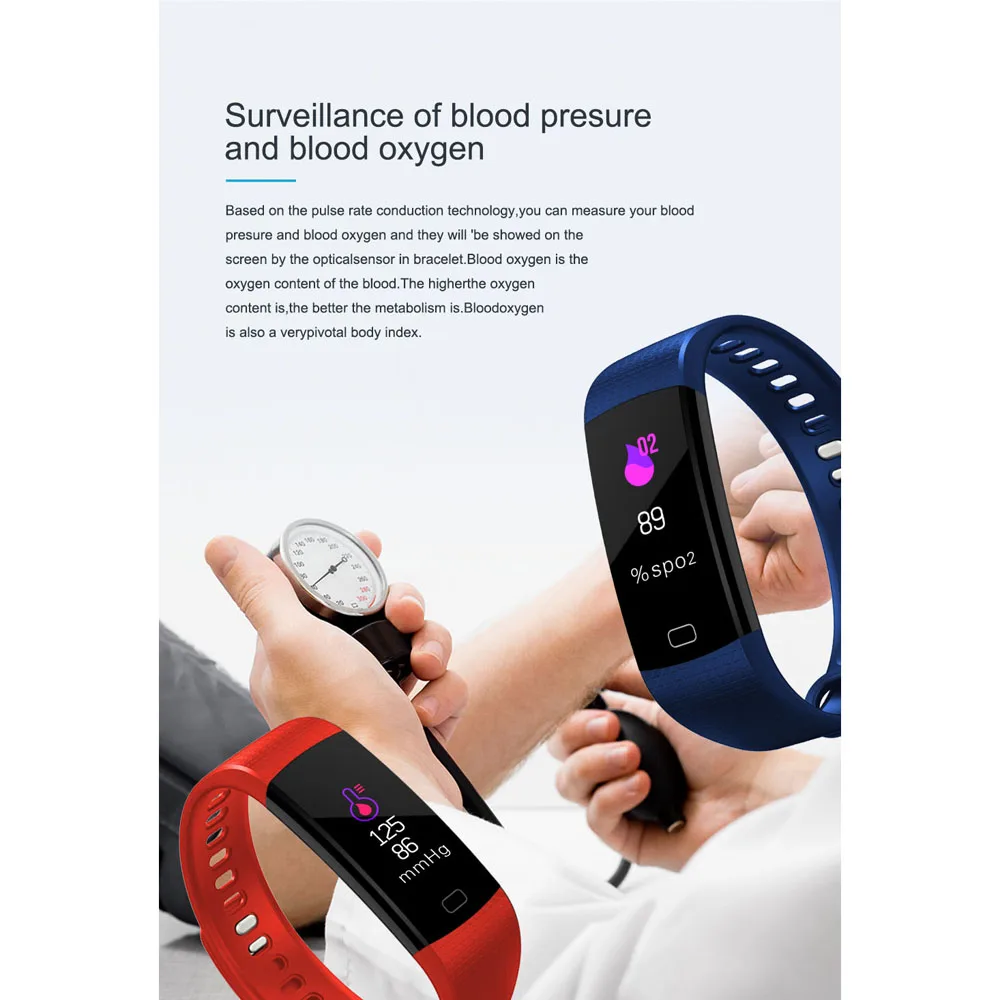 SENBONO Y5 шагомер цветной экран Смарт Браслет для измерения кровяного давления монитор сердечного ритма фитнес-браслет будильник смарт-браслет