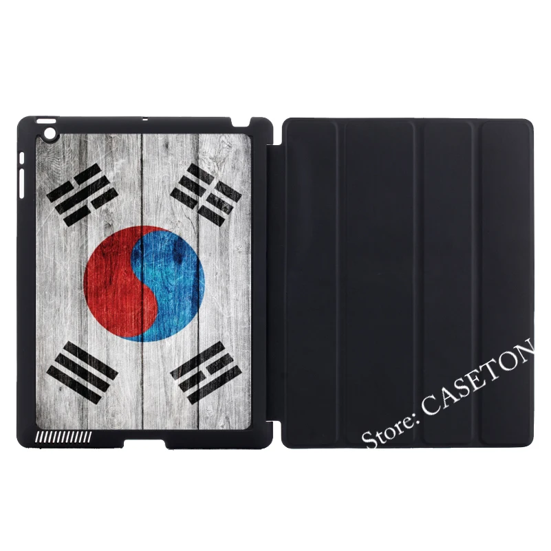 

Retro Republic Of South Korea Flag Smart Cover Case For Apple iPad Mini 1 2 3 4 Air Pro 9.7