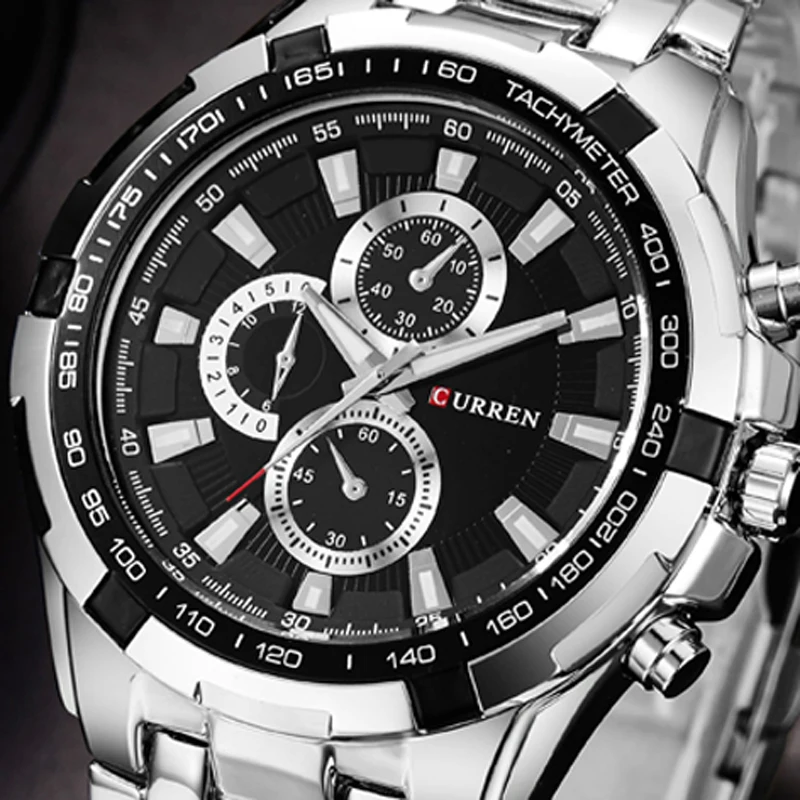 

2018 CURREN Men's Watches Luxury Analog Quartz-Watch Full Steel Military Male Sport Watches Relogio Masculino 8023