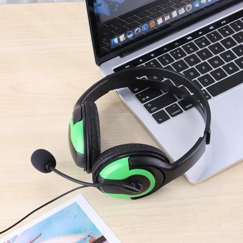 Adjustable PVC Gaming Headset Wired Earphone Ultra lightweight