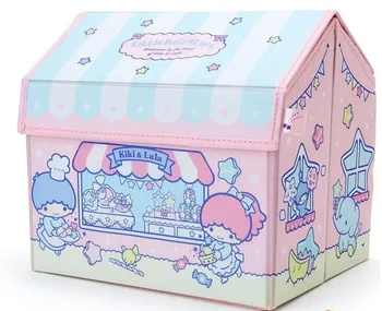 

1 Pcs Cartoon House Design My Melody Twin Stars Clothing Socks Bra Makeup Storage Box Organizer for doll accessory