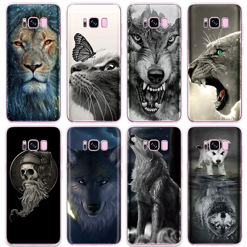 Cat Чехол с волком для samsung Galaxy A70 A50 A20e A10 A30 A40 S10e S3 S4 S5 мини S6 S7 край S8 S9 S10 плюс i9060 G360