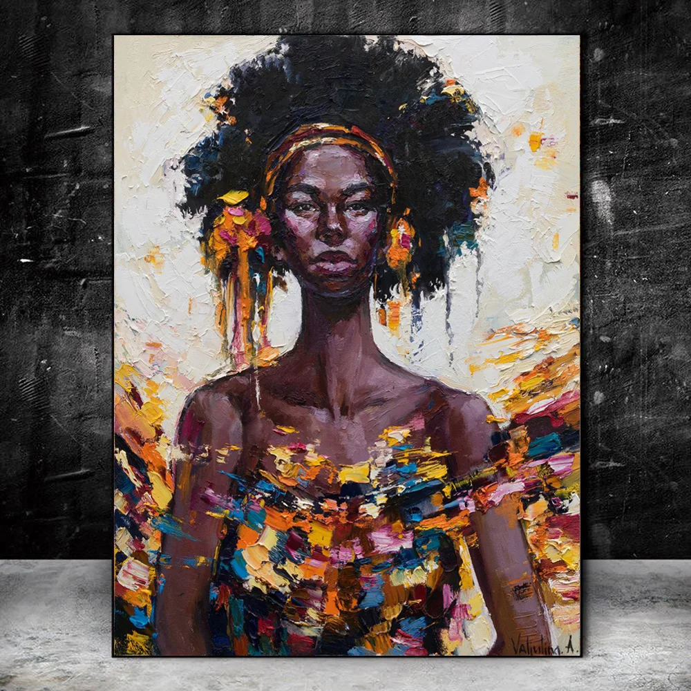 

African Women Oil Paintings Print On Canvas Art Prints Black Girl Pop Art Canvas Paintings Art Art Canvas Pictures Home Decor
