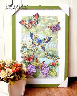 cs-2242 Cross Stitch Kit Butterfly Forest Butterflies and Flower dim 35223