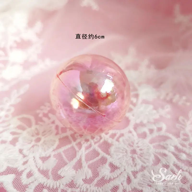 3pc 6cm pink balls Девушка обратно леди плесень с днем рождения длинные волосы дамское украшение для дня детей вечерние принадлежности Валентина прекрасные подарки - Цвет: 3pc 6cm pink balls
