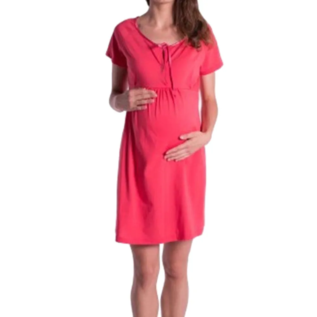 Женское платье для беременных, для отдыха, с коротким рукавом, для грудного вскармливания, разноцветное, 12 цветов, летнее платье для беременных, реквизит для беременных, robe de gros