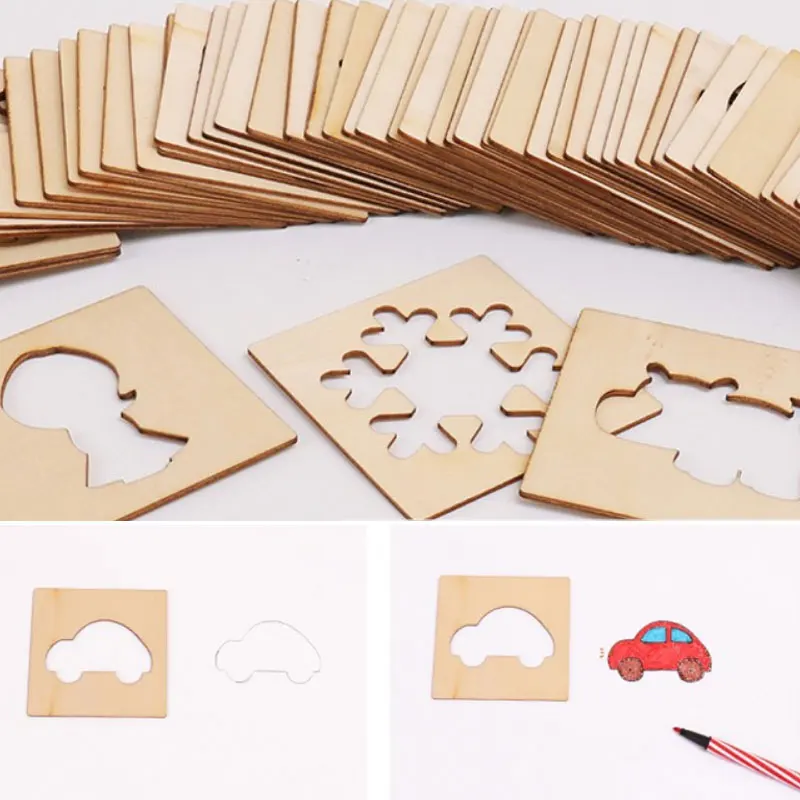 Creative Children Learning Painting Set Drawing Template Graffiti Educational Toys Wooden Painting Tools Coloring Toys Creative Children Learning Painting Set Drawing Template Graffiti Educational Toys Wooden Painting Tools Coloring Toys