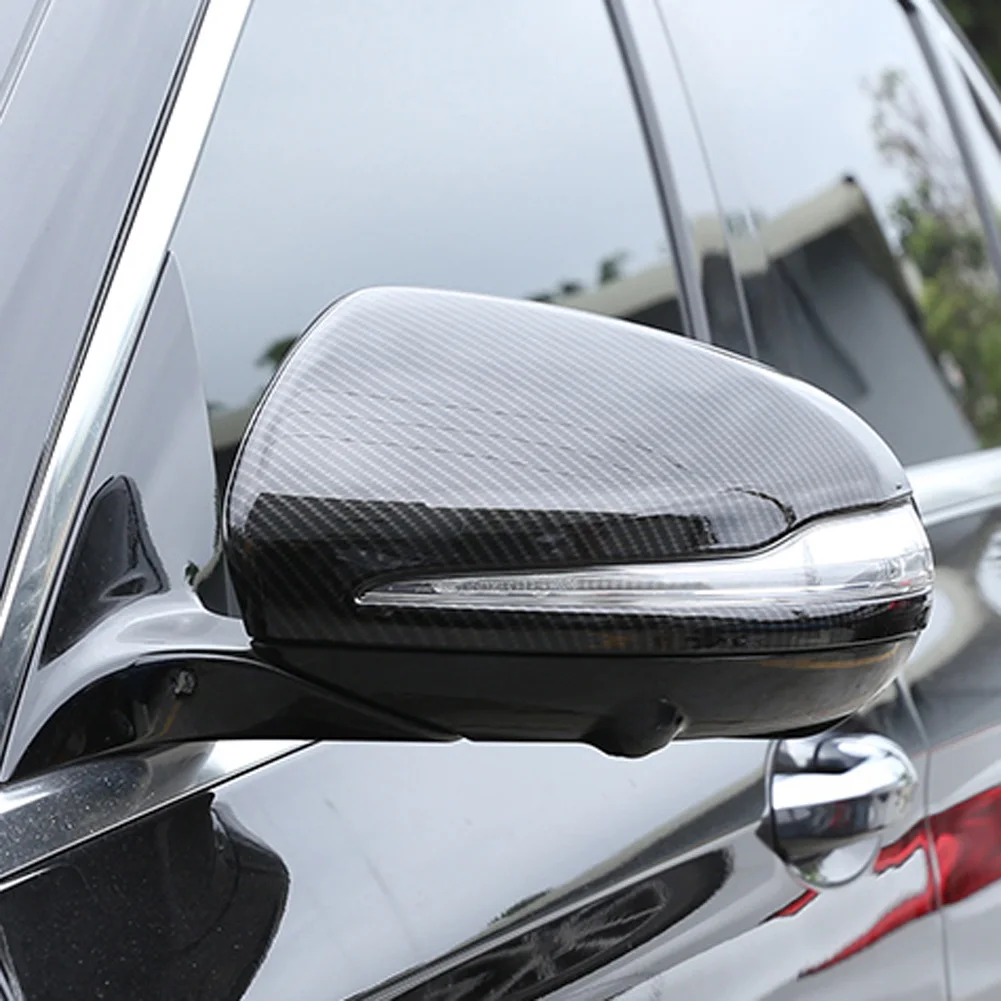 

2PCS Car Side RearView Mirror Cover Caps Trim Sticker For Mercedes Benz C Class W205 E Class W213 S CLC Class W222 X253 For LHD