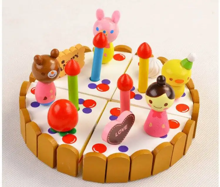 1pc Children mother garden Kitchen toys Girl Assembled birthday gift box packing strawberry cake