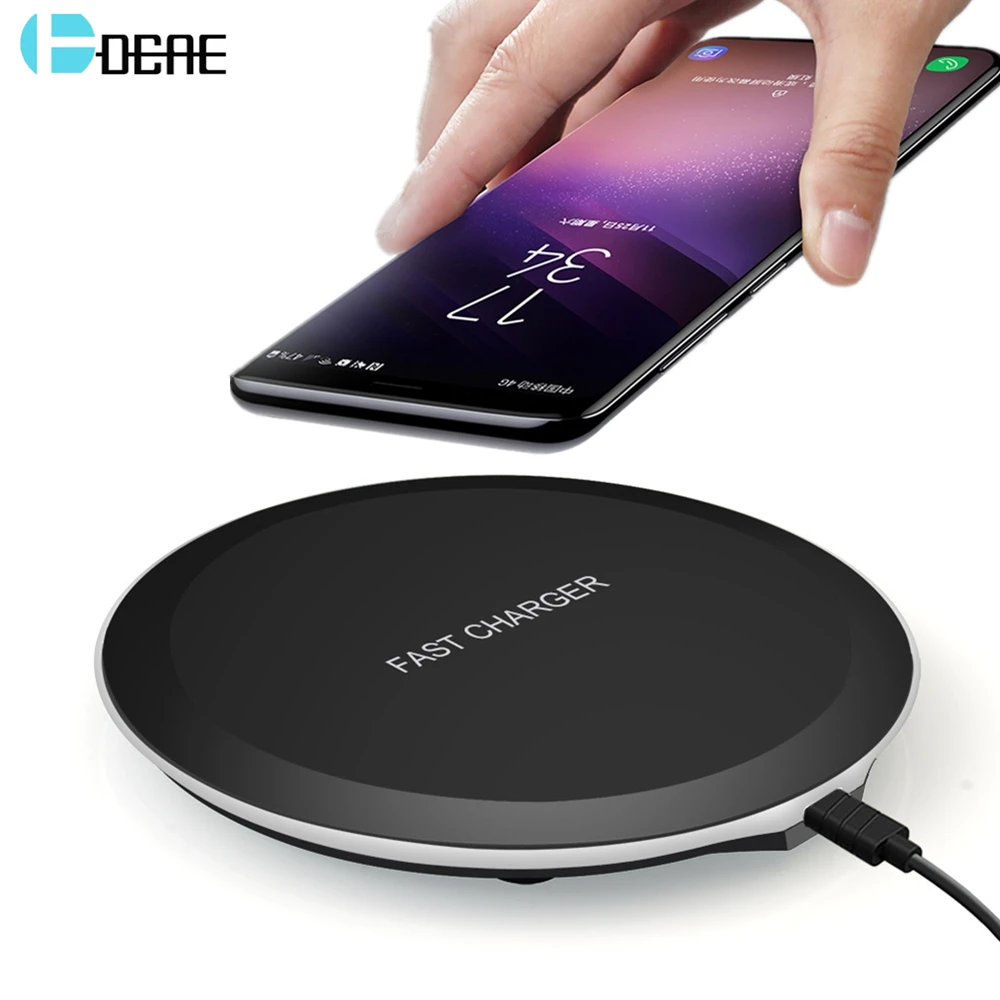 

DCAE 10W Qi Wireless Charger For iPhone 8 X XS Max XR For Samsung Galaxy S8 S9 Plus Note 8 9 Mobile Phone Fast Charging Pad Dock
