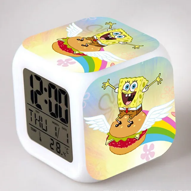 Customized LED Digital Alarm Clock SpongeBob reloj despertador Night