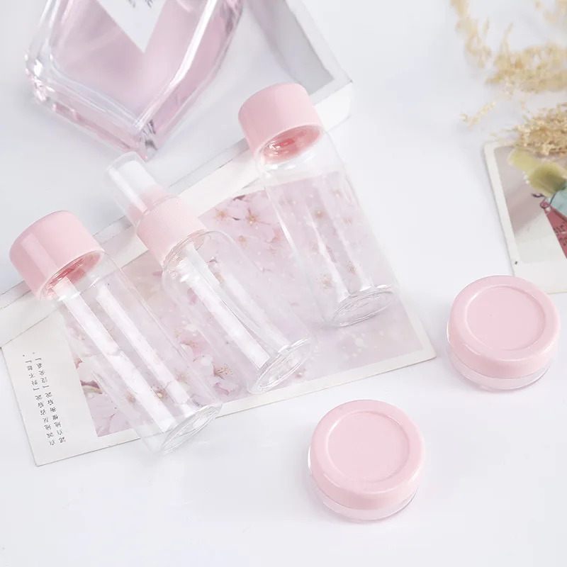 

5 PCs Cosmetic refillable Bottles Makeup Perfume Toner Lotion Cream Container Empty Bottle Fashion Travel Set 5-Piece Set Bottle