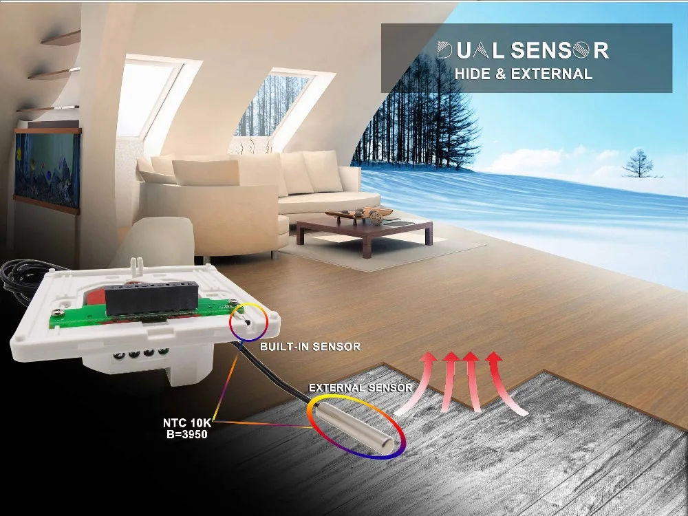 ЕС 220V16A регулятор температуры комнатный термостат wifi подогрев пола для графеновой нагревательной пленки инфракрасный нагреватель