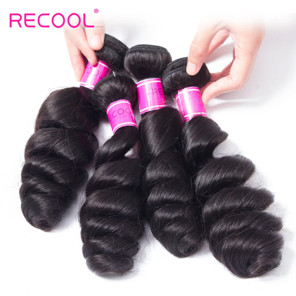 

Recool Hair 6x6 Loose Deep Wave Lace Closure Free Middle Part With Baby Hair Swiss Lace Brazilian Human Hair Closure 10-20''