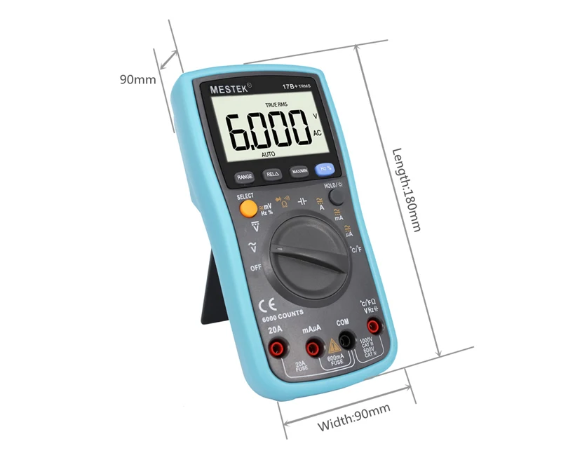 Цифровой мультиметр, профессиональный тестер зонда, 6000 отсчетов, цифровой измеритель, мультиметры, мультиметр, мультитестер