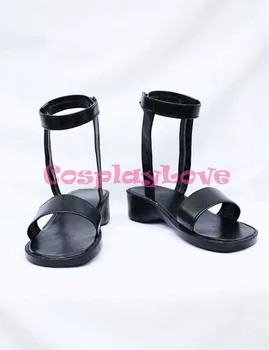 

Custom Made Japanese Anime Black Naruto Shippuden Temari Cosplay Shoes Boots For Christmas Halloween Party Birthday