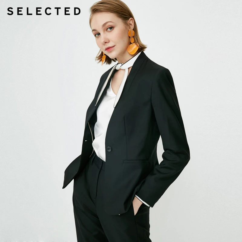 

SELECTED Women's Wool-blend Business-casual Suit Jacket S|418372508