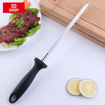 

SSGP 33cm Knife Sharpener Rod Professional Kitchen Tool Medium Carbon Steel Home Goods Sharpen Manual Sharpening High Quality
