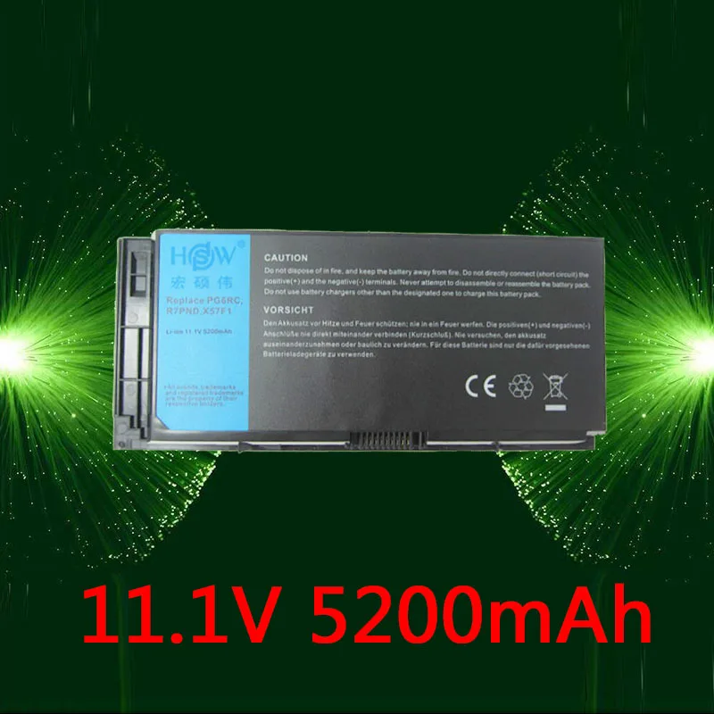 

HSW New Laptop Battery FV993 For DELL Precision M4600 M6600 M4800 M6700 M6800 T3NT1 PG6RC R7PND OTN1K5 bateria