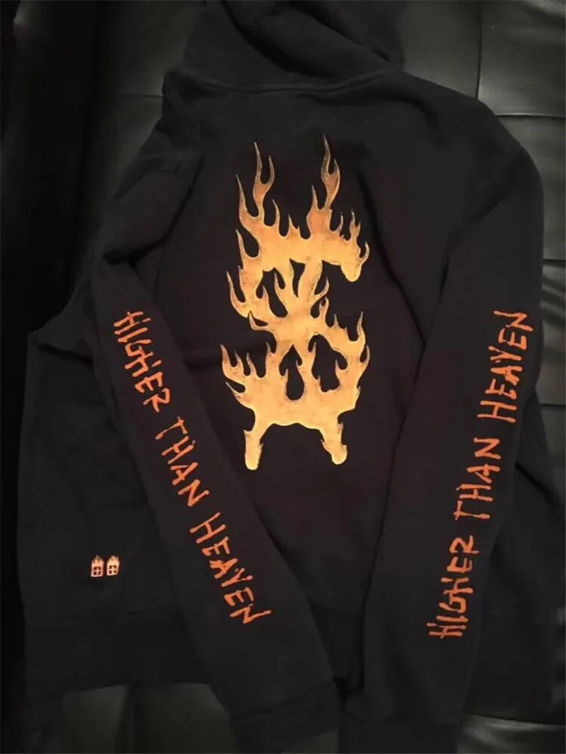 19ss ksupi Flaming Dollar Astroworld Трэвиса Скотта женские и мужские толстовки черные свитшоты