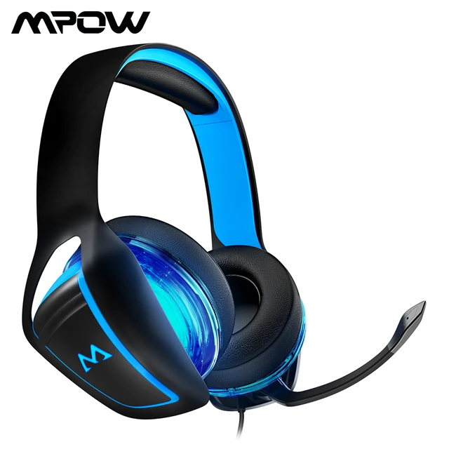 Cheap Mpow EG1 Gaming Headset 7.1 Surround Sound Giming Headphones With 60mm Powerful Driver And Mic For PC Laptop Tablet Smartphone