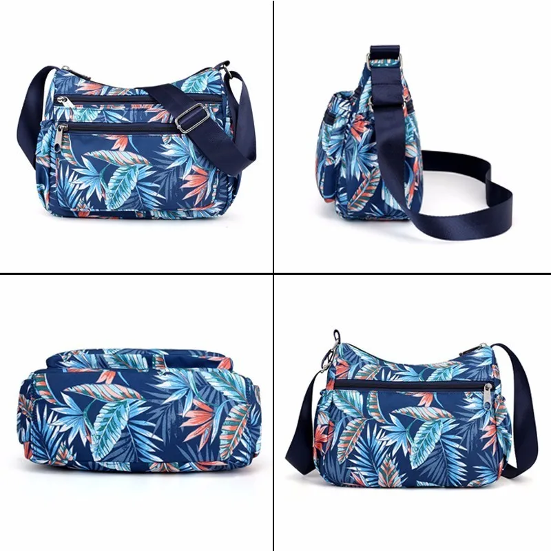 Waterproof Nylon Women Messenger Bags Handbag Fashion Tote Flower Crossbody Bolsas Clutch Travel Shoulder Feminina Bolsos Mujer