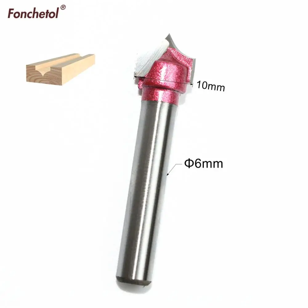 

6mm*10mm-1PCS,CNC solid carbide End Mill,tungsten steel woodworking insert router bit,wood tools,Needle nose end Milling