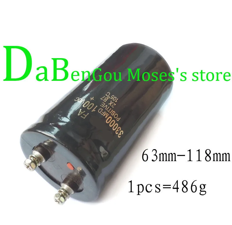 

100v 33000uf Electrolytic Capacitor Radial Capacitance 65x120mm (10pcs)