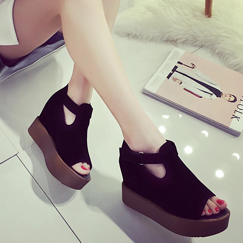 black round toe ankle strap heels