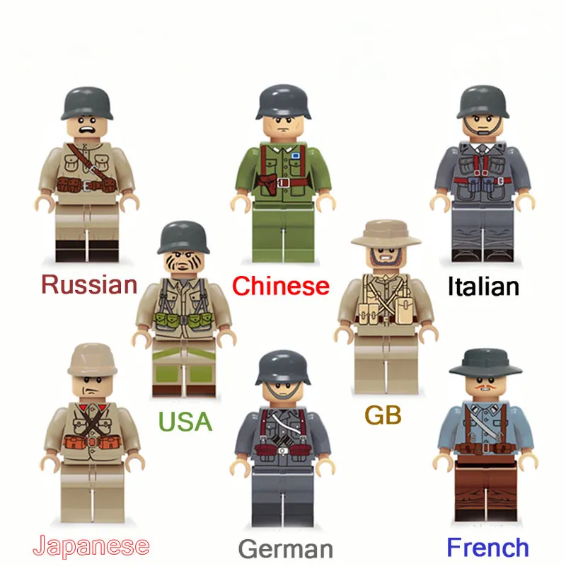 8 шт. Военная WW2 США советская китайская немецкая японская GB итальянская