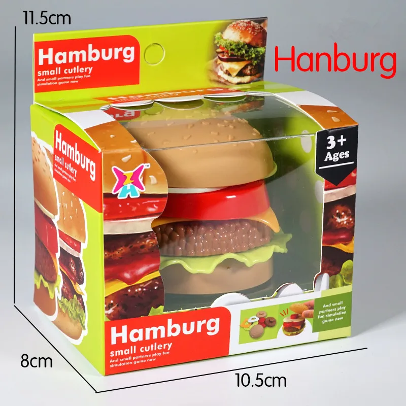 Игрушка еда гамбургер пластиковая сборка говядины овощи игрушки Образование Обучение Дети кухня ролевые игры Гамбург игрушки для детей