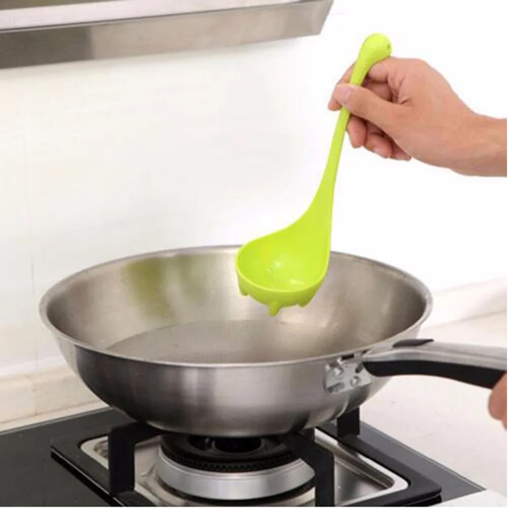 Image result for Creative Plastic Dinosaur Spoon Monster Cartoon Kitchen Long Handled Spoon Soup Tableware Dinnerware Creative Modeling Ladle