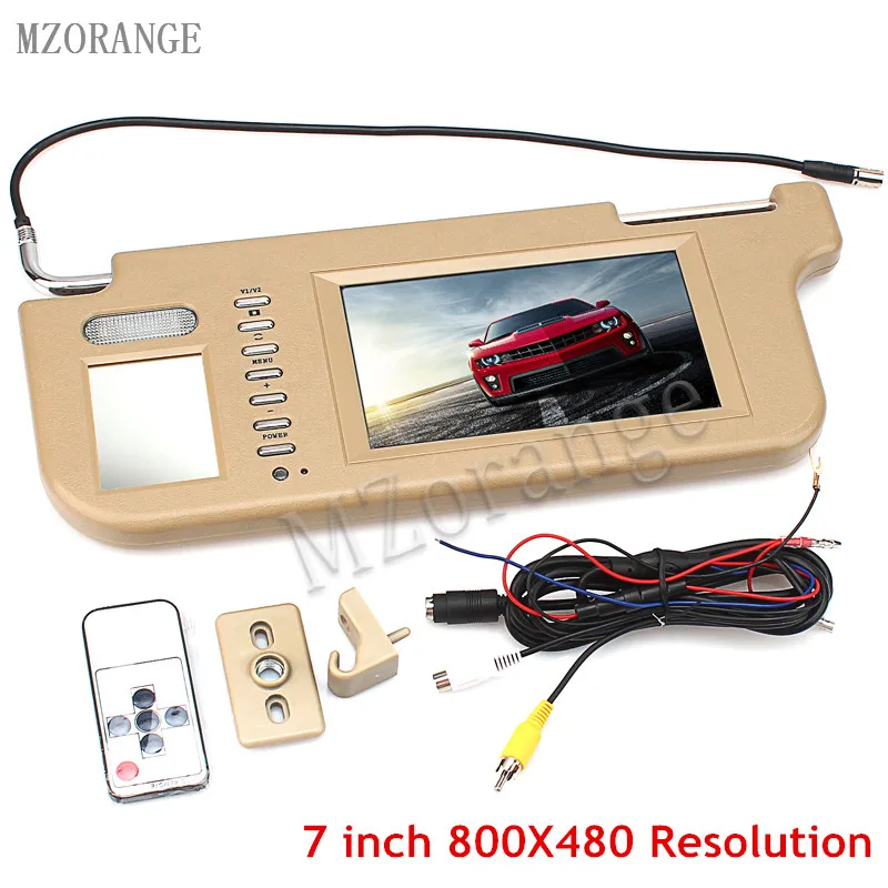 

MZORANGE 1Set 800 *480 Car interior mirror Visor Monitor Rear Camera LCD Left or Right for Music Player and Car Rearview Camera