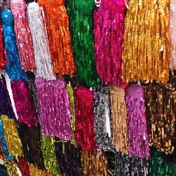 

Bulk Wholesale 29cm wide sequins fringe, 54 different colors for your selection, 100yards/color/lot