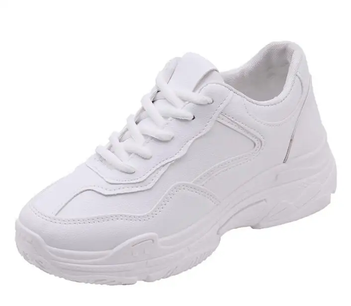 

2018 autumn and winter new women's flat shoes fashion thick-soled casual casual shoes plus velvet warm white sports shoes women