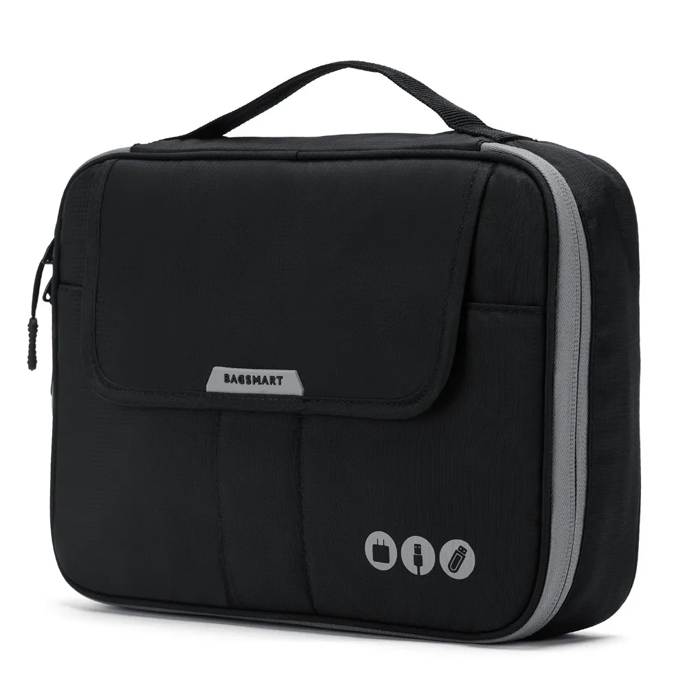 Дорожные сумки BAGSMART для электроники, аксессуары для деловых поездок, упаковка, органайзер, сумки для передачи данных, зарядное устройство, подходит для планшета Kindle