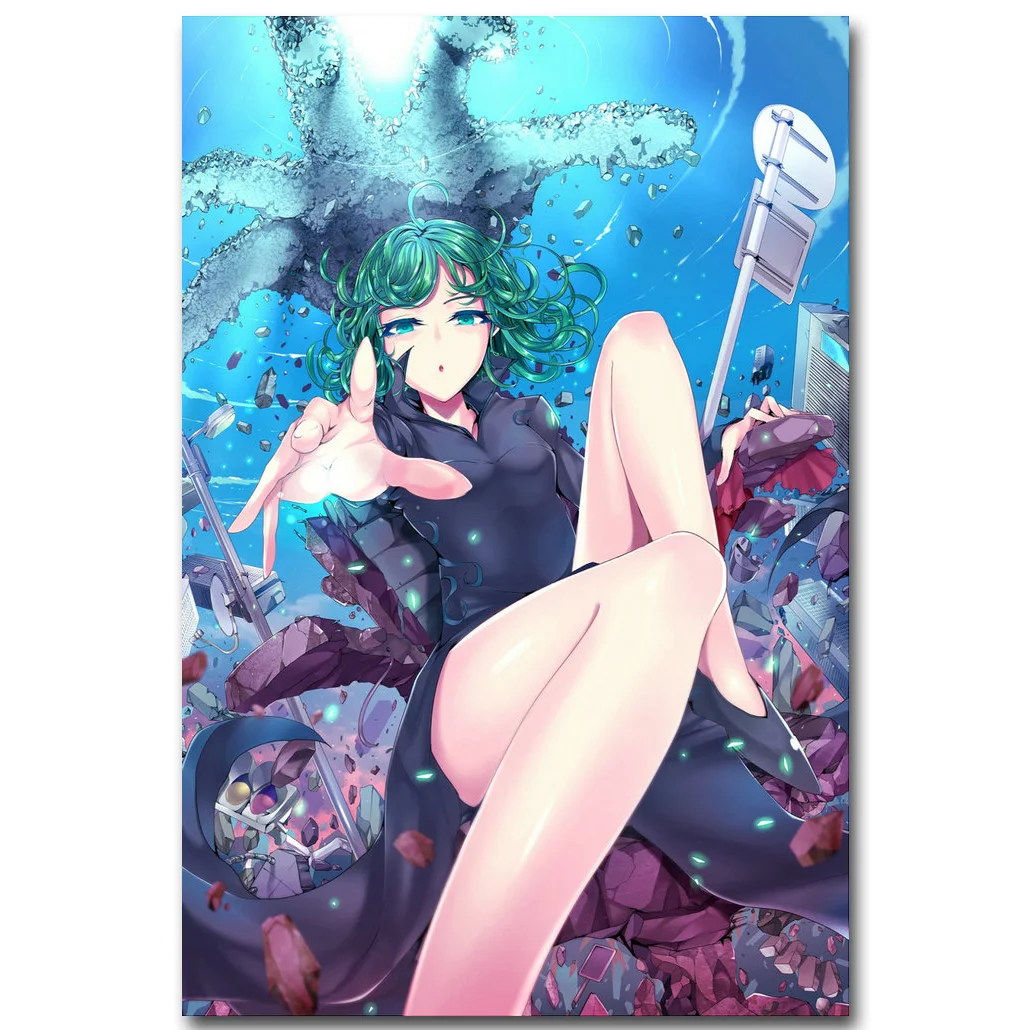 

One Punch Man Art Silk Fabric Poster Print 13x20 24x36 inch Hot Japanese Anime Pictures for Room Wall Decoration tatsumaki 010