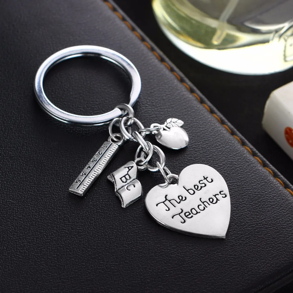Брелок с надписью Love Heart линейка Apple ABC Book Charms брелок для преподавателя ювелирные