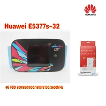 Huawei E5377s-32 150Mbps 4G LTE 3G Wifi Mobile Broadband Hotspot White +4G Signal Amplifier Antenna 49dBi TS9 For HUAWEI E5377