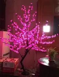 Бесплатная доставка Рождество Новый год розовый led cherry blossom дерево Light 480 шт. светодиодные лампы 1.5 м высота 110/ 220vac непромокаемые открытый