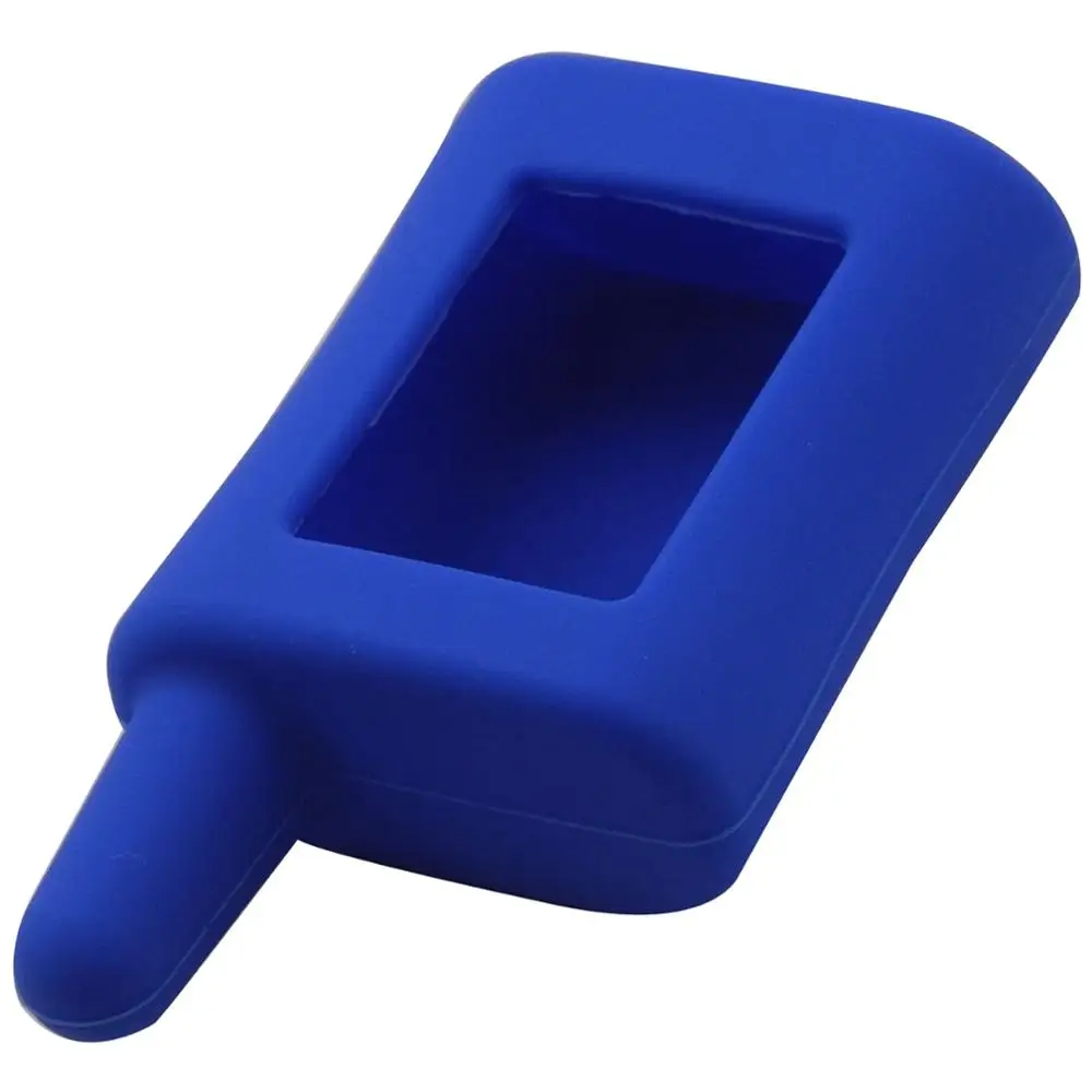 Jingyuqin 10 шт./лот для Scher-Khan Magicar A/B силиконовый чехол для ключей двухсторонняя автосигнализация Scher Khan A/B жк-пульт дистанционного управления брелок крышка - Название цвета: Dark Blue