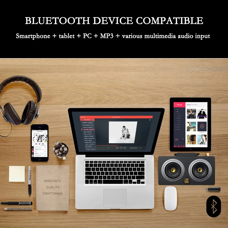 Ретро деревянный бас Открытый громкий динамик беспроводной Bluetooth стерео