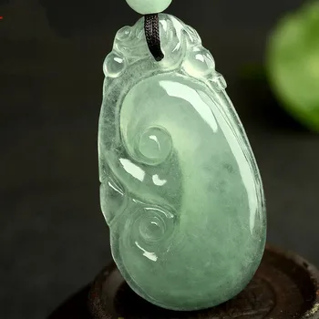 

Burma natural A goods yu ruyi hua pieces of fugua gourd ice glutinous species yu pendant/