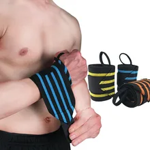 1 шт., спортивный хлопковый эластичный бандаж, ручной спортивный браслет, бандаж для запястья, Напульсник для тренажерного зала, фитнес-обмотка для тенниса