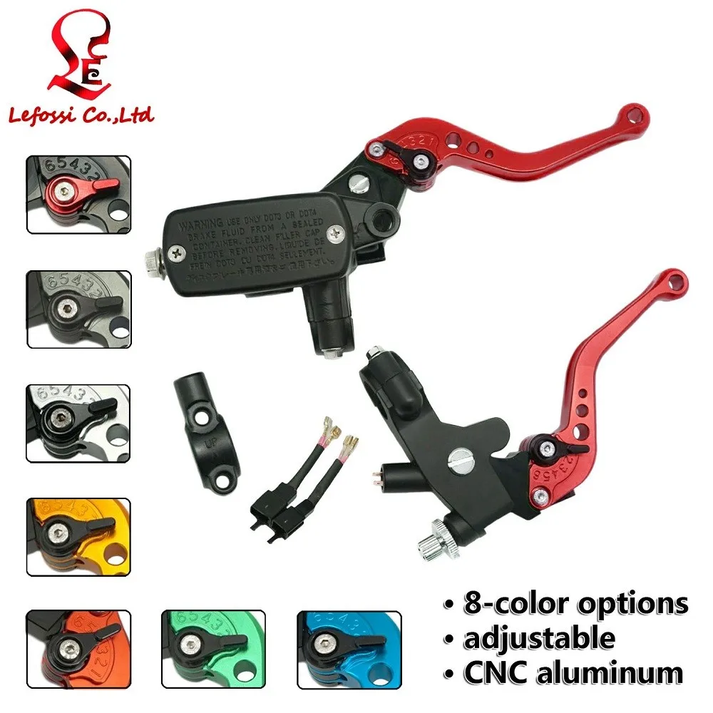 Red 7/8" CNC Motorcycle Hydraulic Brake Master Cylinder Clutch Lever