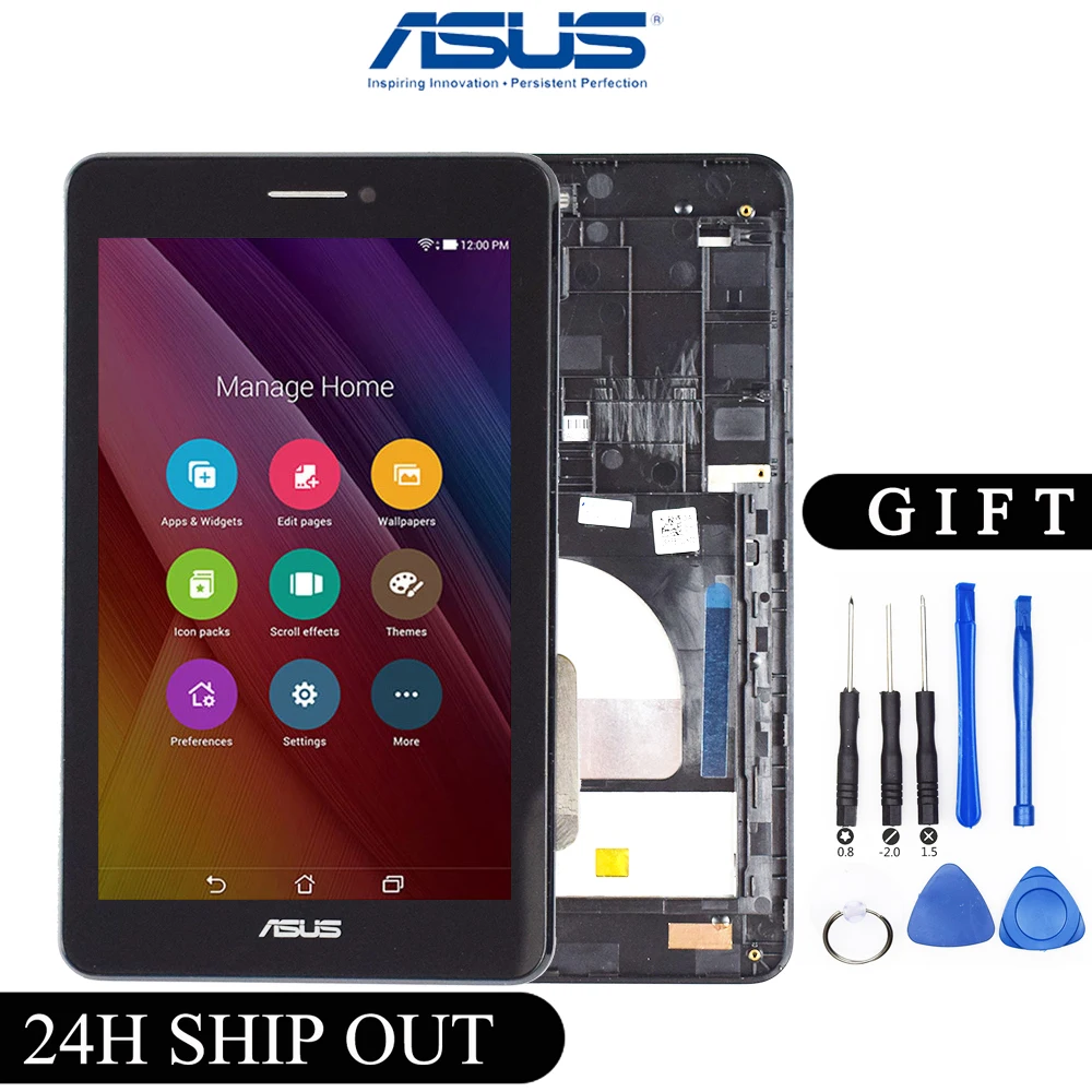 ЖК-дисплей для Asus MeMO Pad HD7/ME175CG/ME175/K00Z сенсорный экран с дигитайзером в сборе рамкой