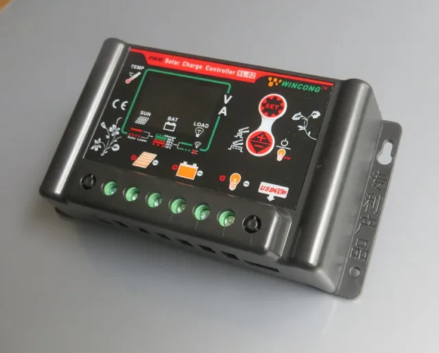 30A 12VDC 24VDC Li Li ion Lithium LiFePO4 batteries Solar Charge Controller Regulators 30A