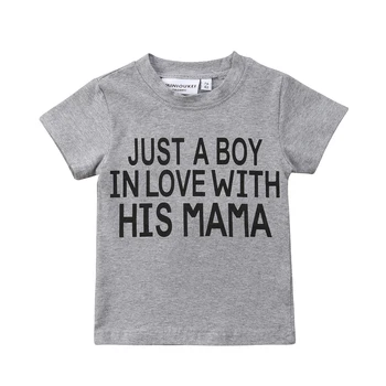 

Toddler Infant Kids Baby Girls Boys Clothing Short Sleeve Tops T-shirt Casual Letter Casual Tee Clothes Boy 1-6T
